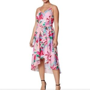Laundry By Shelli Segal Pink Floral High Low Dress